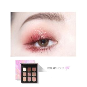 Long Lasting Matte Pearl Glitter 9 Color Eyeshadow Palette (Option: E3021)