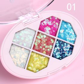 Creative Seven Color Glitter Powder Eyeshadow Palette (Option: 1 Style)