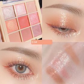 Mashed Potato Nine Color Eye Shadow Plate Earth Color Beauty Makeup (Option: C03)