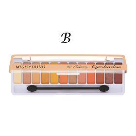 Non-Smudge Matte Pearlescent Eyeshadow Palette (Option: B)