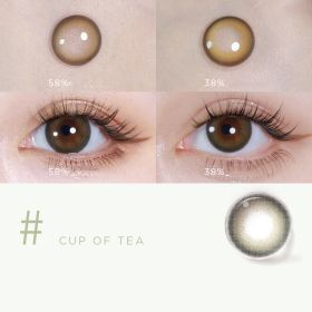 Daily Color Contact Lenses 38 Moisture Content (Option: Sweet Tea Green-400Degree)