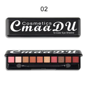 Creative 10 Color Matte Pearlescent Eyeshadow Palette (Option: 2 Style)