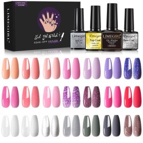 Limegirl Gel Nail Polish Set 60/40/24Colors Semi Permanent UV Led Gel Varnish Soak Off Nail Lacquers Base Top Coat (Type: ZH247-2)