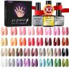 Limegirl Gel Nail Polish Kit Pink Glitter Pop Summer 40/24 Colors Semi-Permanent UV Led Gel Varnish Soak Nails