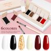 6 Colors Solid Cream Gel Nail Polish Canned Semi Permanent Varnish DIY Creamy Texture Painting Nail Art Solid UV Gel