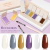 6 Colors Solid Cream Gel Nail Polish Canned Semi Permanent Varnish DIY Creamy Texture Painting Nail Art Solid UV Gel