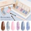 6 Colors Solid Cream Gel Nail Polish Canned Semi Permanent Varnish DIY Creamy Texture Painting Nail Art Solid UV Gel