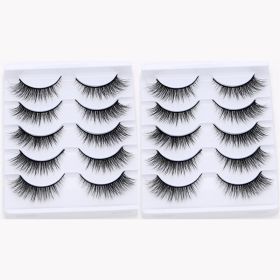 20/10/5 Paar Valse Mink Wimpers Natuurlijke Piekerige Lange Valse Wimpers Handgemaakte Gevleugelde Dikke Lash Voor Wimper Extension Make gereedschap (Color: 10Pairs)