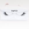 1Pair Mink Half Lashes Soft Thick Eye End Lengthening Faux Eyelashes Natural Long Handmade Eyelash Cross Curl 3D Lash For Makeup