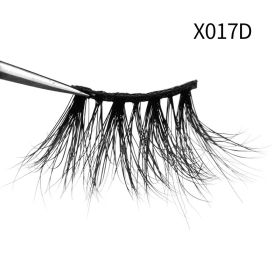 Nieuwe 1 Paar Mink Wimpers Gevleugelde Natuurlijke Lange Wimpers Piekerige Thicky Lash Handgemaakte Zwarte Wimper Half Lash Voor Wimper Extension (Color: X017D half lash)