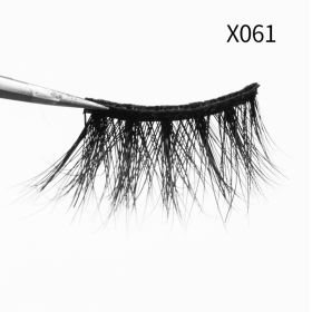 Nieuwe 1 Paar Mink Wimpers Gevleugelde Natuurlijke Lange Wimpers Piekerige Thicky Lash Handgemaakte Zwarte Wimper Half Lash Voor Wimper Extension (Color: X061 half lash)