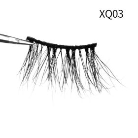 Nieuwe 1 Paar Mink Wimpers Gevleugelde Natuurlijke Lange Wimpers Piekerige Thicky Lash Handgemaakte Zwarte Wimper Half Lash Voor Wimper Extension (Color: XQ03 half lash)