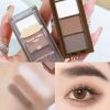 3 Color Eyebrow Powder Palette Waterproof Portable Easy To Color Eyebrow Cream Long-lasting Natural Eyebrow Powder Makeup Tools