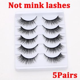 Handgemaakte Mink Wimpers Soft Curl Gevleugelde End Oog Langwerpige Valse Wimpers Dikke Kruis Natuurlijke Fake Lash Nieuwe Makeup Tools Groothandel (Color: not mink lashes)