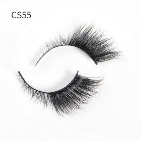 Handgemaakte Mink Wimpers Soft Curl Gevleugelde End Oog Langwerpige Valse Wimpers Dikke Kruis Natuurlijke Fake Lash Nieuwe Makeup Tools Groothandel (Color: CS55)