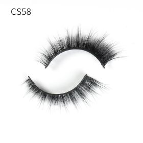 Handgemaakte Mink Wimpers Soft Curl Gevleugelde End Oog Langwerpige Valse Wimpers Dikke Kruis Natuurlijke Fake Lash Nieuwe Makeup Tools Groothandel (Color: CS58)