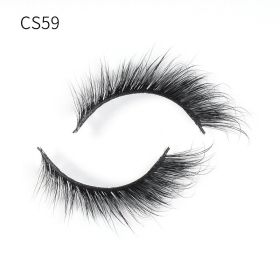 Handgemaakte Mink Wimpers Soft Curl Gevleugelde End Oog Langwerpige Valse Wimpers Dikke Kruis Natuurlijke Fake Lash Nieuwe Makeup Tools Groothandel (Color: CS59)