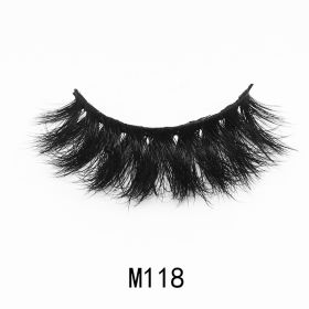 Handgemaakte Mink Wimpers Soft Curl Gevleugelde End Oog Langwerpige Valse Wimpers Dikke Kruis Natuurlijke Fake Lash Nieuwe Makeup Tools Groothandel (Color: M118)