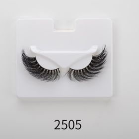 25mm Angel Winged Eyelashes Handmade Thick Theatrical Curly Fake Eyelash Black Natural Long Lash For Eyelash Extension Wholesale (Color: 2505)