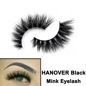 2022 Nieuwe 3D Nertsen Valse Wimpers Handgemaakte Natuurlijke Bruine Fake Mink Wimpers Dikke Lange Zwarte Lash Makeup Tools Voor Wimpers extension (Color: HANOVER Black)