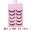 5Pairs Soft Fake Eyelashes Handmade Thick Wispy 3D Faux Mink Eyelash Natural Long Lashes Winged Lash Wholesale Eyelash Extension