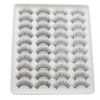 20 Pairs Mink Lashes Natural False Eyelashes Dramatic Volume Fake Lashes Soft Thick Long Eyelashes Wispy Makeup Extension 2022