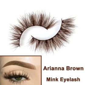 2022 Nieuwe 3D Nertsen Valse Wimpers Handgemaakte Natuurlijke Bruine Fake Mink Wimpers Dikke Lange Zwarte Lash Makeup Tools Voor Wimpers extension (Color: Arianna Brown)