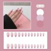 Wear Fake Nail Patch Frosted Ballet French Patch