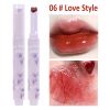 Jelly Mirror Lipstick Makeup Love Shape Waterproof Non-stick Cup Solid Lip Gloss Clear Long Lasting Moisturizing Lipstick Pen