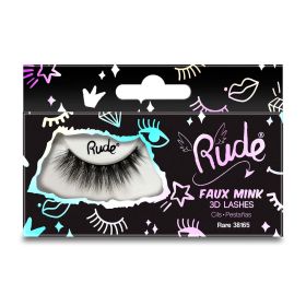 RUDE Essential Faux Mink 3D Lashes (Color: Rare)