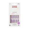 KISS Jelly Fantasy Medium Coffin Glue-On Nails, Glossy Medium Purple, 28 pieces