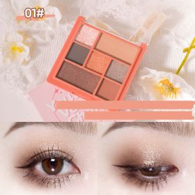 Seven Color Eye Shadow Plate Pearl Powder Sequins Beauty Makeup (Option: C01)