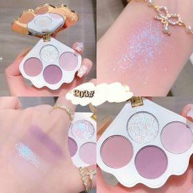 Whitening And Easy Coloring Eye Shadow Quad Plate (Option: 303Color)