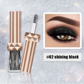 Monochrome Liquid Eye Shadow A Drop Of Tears Highlight Pearl Color Eye Shadow Makeup (Option: 2 Shining Black)