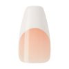 KISS Salon Acrylic Medium Coffin French Nails, White Tips, 28 Count