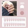 Wear Fake Nail Patch Frosted Ballet French Patch