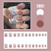 Wear Fake Nail Patch Frosted Ballet French Patch