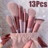 13 PCS Makeup Brushes Set Eye Shadow Foundation Women Cosmetic Brush Eyeshadow Blush Powder Blending Beauty Soft Make Up Tools