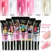 Nail Set Polish Products Set Manicure Cuticle Pusher Tips Finger Extend Mold Glue Poly Nail Accessories Art Brush Tool Kit