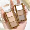 3 Color Eyebrow Powder Palette Waterproof Portable Easy To Color Eyebrow Cream Long-lasting Natural Eyebrow Powder Makeup Tools