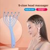 Handheld SPA Head Massager with 9 Claws for Deep Stress Relaxation and Hair Care - Perfect Gift for Parents and Office Workers