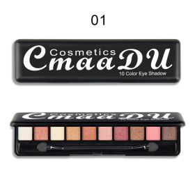 Creative 10 Color Matte Pearlescent Eyeshadow Palette (Option: 1 Style)