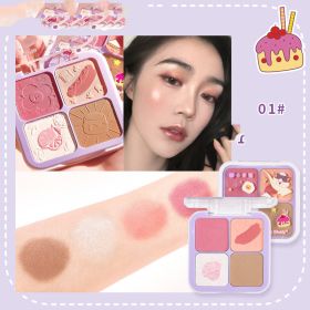 Blush Highlighting Repairing All-in-one Disc Pearlescent Brightening Clavicle Natural Three-dimensional (Option: 3Color)