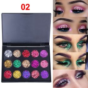 Creative 15 Colors Diamond Sequin Eyeshadow Palette (Option: 2 Style)