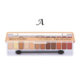 Non-Smudge Matte Pearlescent Eyeshadow Palette (Option: A)