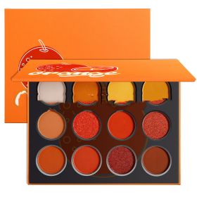 Fruit Series 12 Color Eyeshadow Palette Portable And Easy (Color: Orange)