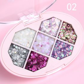 Creative Seven Color Glitter Powder Eyeshadow Palette (Option: 2 Style)