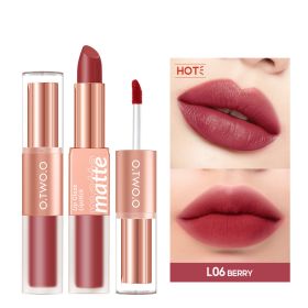 Lip Glaze Nude Milky Coffee Amber Pumpkin Cinnamon Milk Tea Double-headed Lipstick (Option: L06)